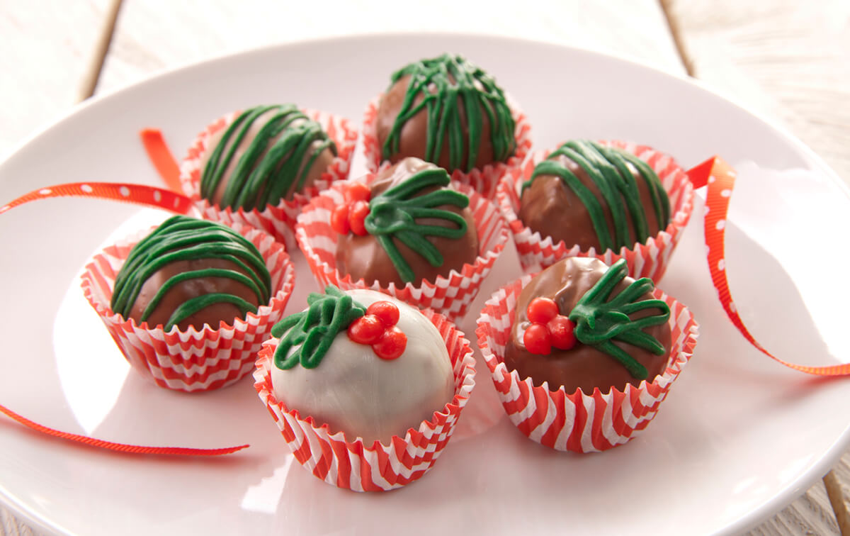 Trufas Navideñas - Brownie Mama-ia