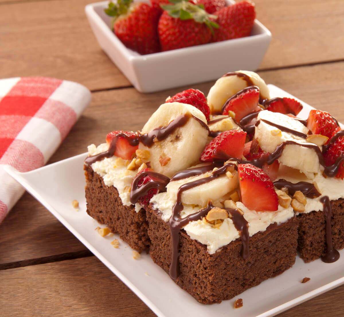 Brownie Banana Split - Brownie Mama-ia
