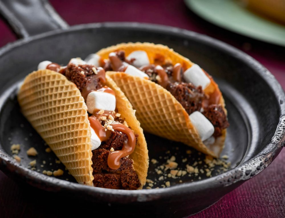 Brownie tacos